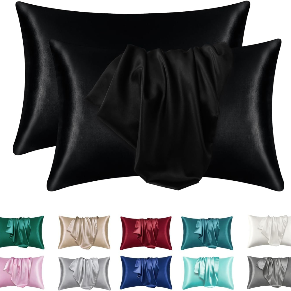 Satin Silk Pillowcase Hair Skin - 1/2 個のサテンシルク枕カバー、髪と肌用、コーラル枕カバー、標準サイズの超柔らかい枕カバーセット、ホームイージーケア