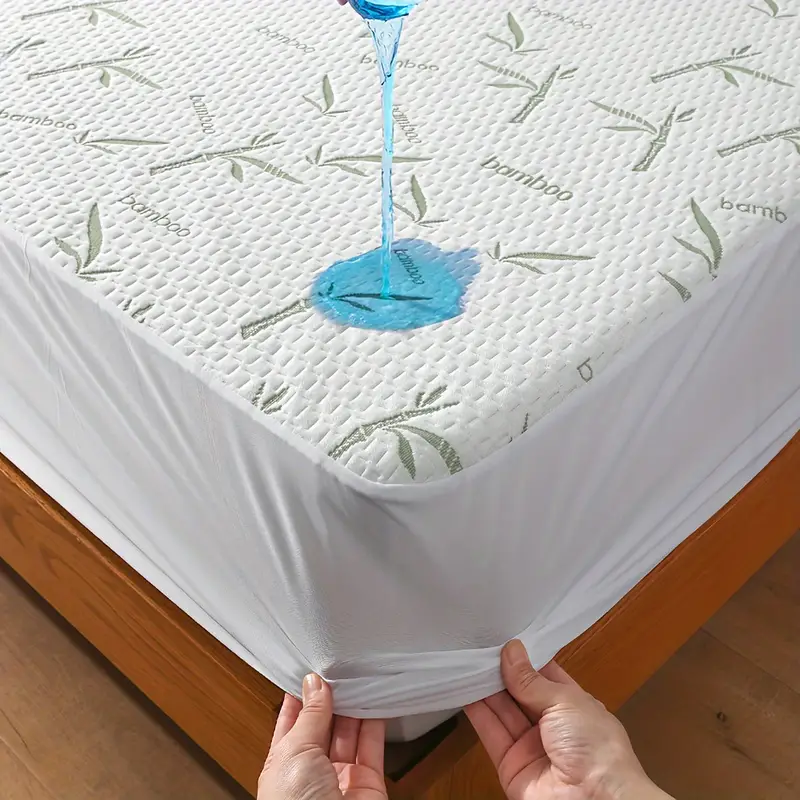 Waterproof Mattress Protector Breathable - 1pc 竹マットレスプロテクター、通気性と冷却マットレスカバー、3D エアファブリックフィットベッドシート 90/140/160 センチメートルサイズ