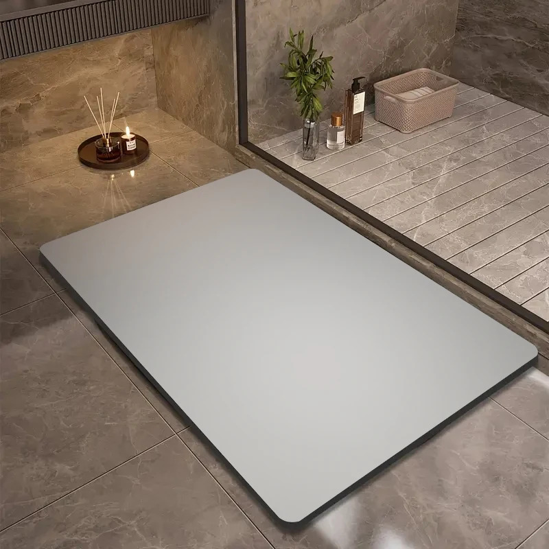 Quick Dry Diatomite Bath Mat - VIKAMA 珪藻土バスマット ソリッドカラー 速乾性 ソフト吸収性 滑り止めフロアラグ