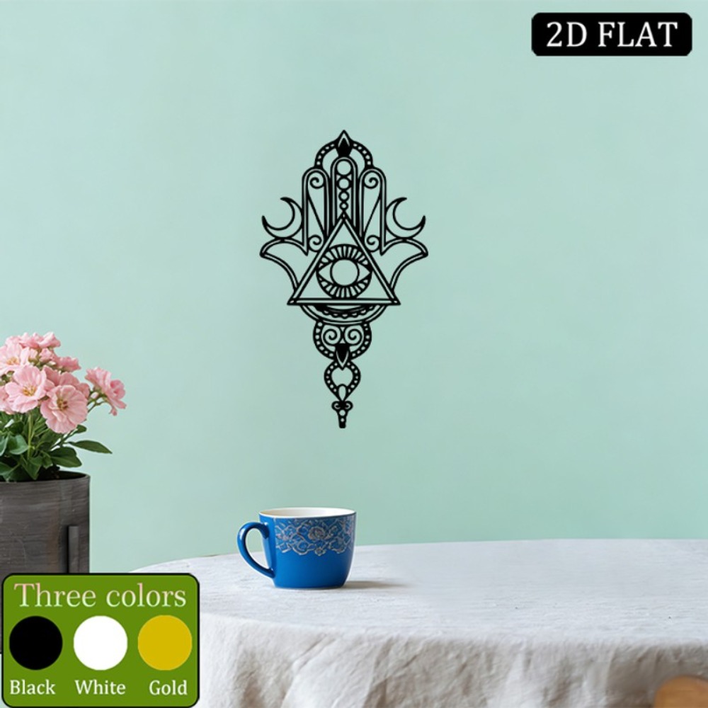 Home Decor - CIFBUY 鉄製ウォールアート ハムサ邪視メタル彫刻 壁掛け飾り 防錆加工 ホームベッドルーム