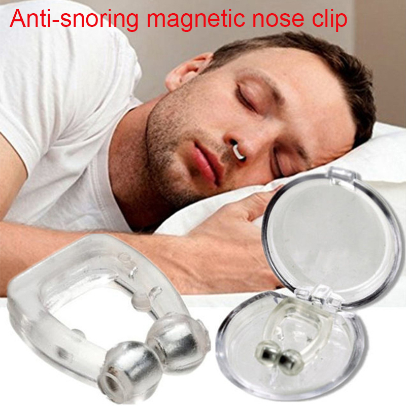 Anti Snore Contour Pillow - 1/2/4個入り シリコン製 磁気式 いびき防止ノーズクリップ 簡単装着 呼吸改善