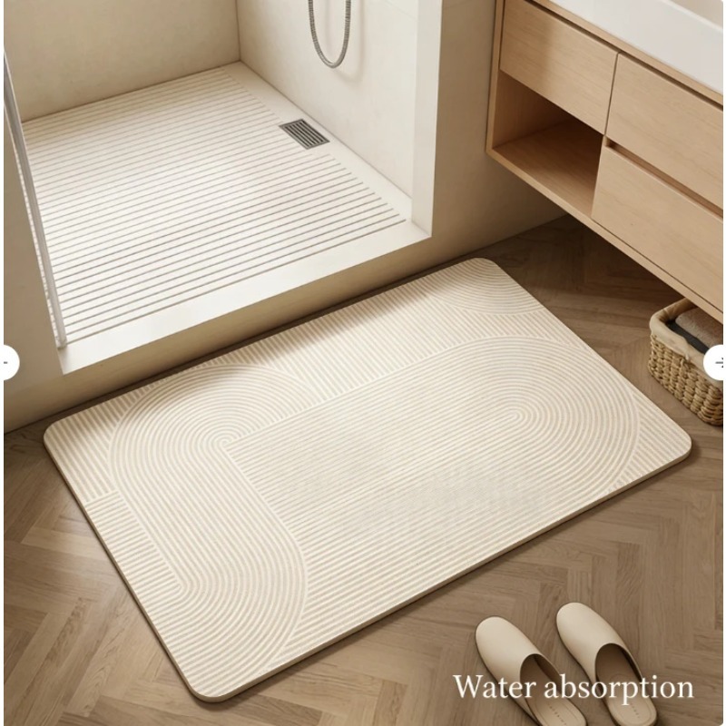 Quick Dry Diatomite Bath Mat - 浴室用珪藻土マット 超吸水 速乾 滑り止め 耐摩耗 汚れ防止