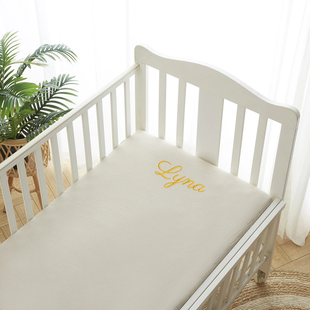 Muslin Cotton Bedspread - 赤ちゃん用のカスタマイズ可能な綿のシーツ,子供と男の子用のマットレス用の綿の寝具セット
