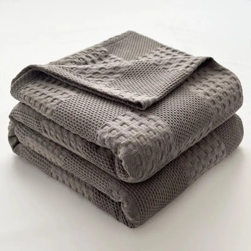 Muslin Cotton Bedspread - WASART 夏綿モスリンタオルキルト昼寝薄いスローブランケット大人子供ベッドカバー空調居心地の良い掛け布団 150/180 センチメートル