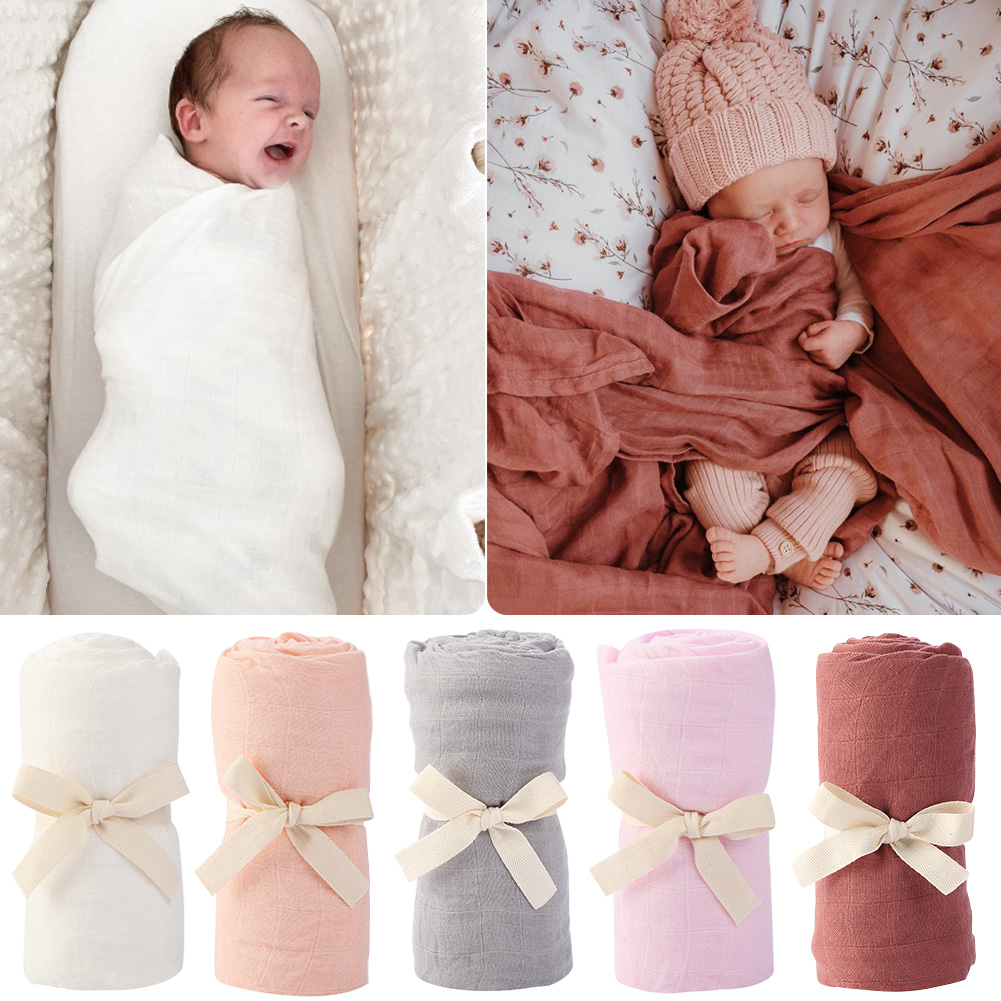 Muslin Cotton Bedspread - 赤ちゃん,子供,幼児,寝袋,ベッドカバー,モスリン毛布用の竹綿掛け布団