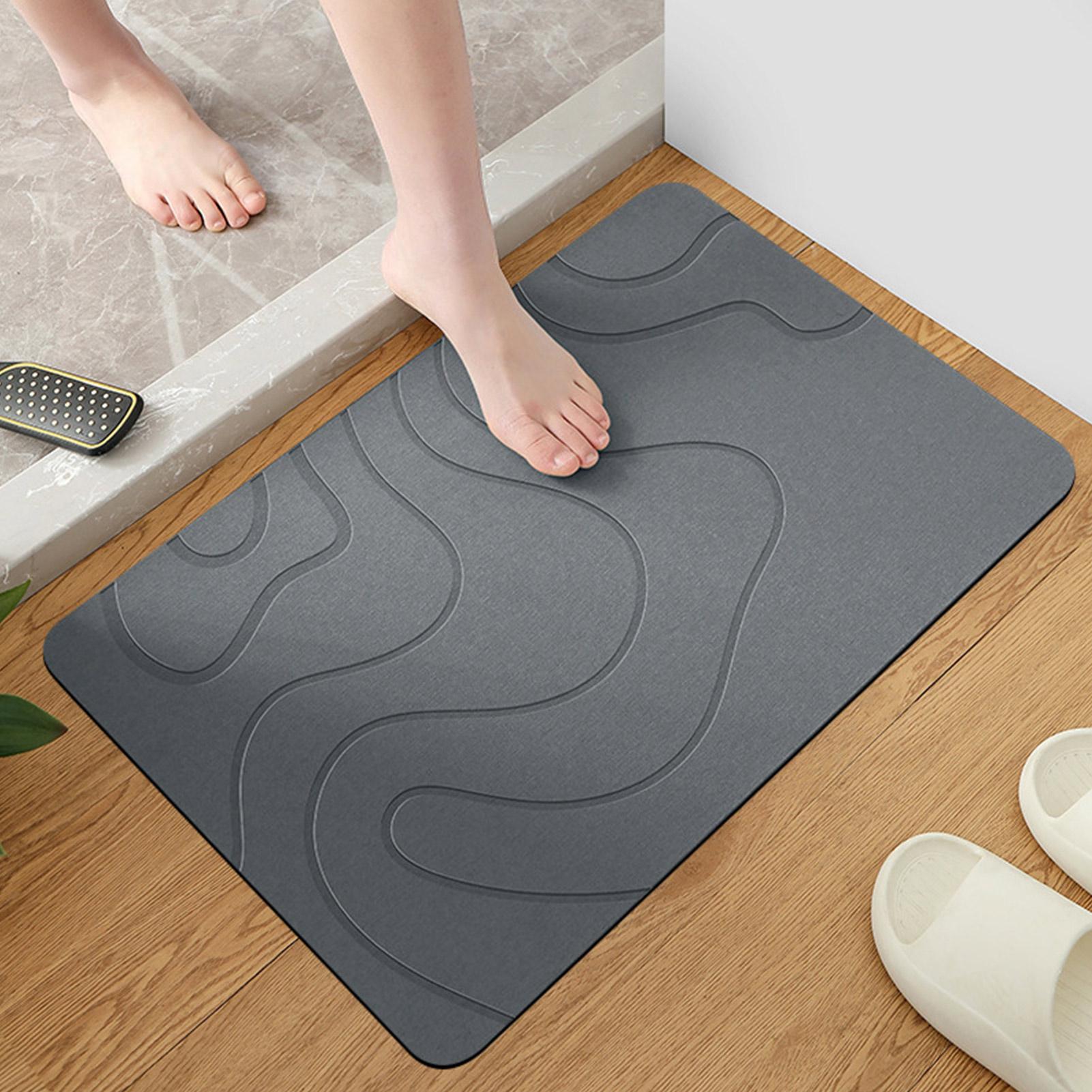 Quick Dry Diatomite Bath Mat - 速乾性ストーンバスマット、珪藻土バスマット滑り止めストーン速乾珪藻土バスマット玄関用