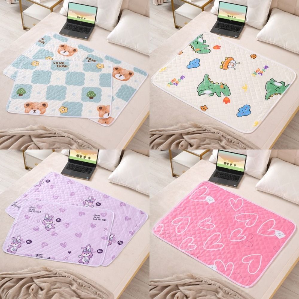 Waterproof Mattress Protector Breathable - 防水洗えるマットレス尿マット赤ちゃん幼児かわいい漫画ベッドプロテクターおむつ寝具尿パッド布通気性