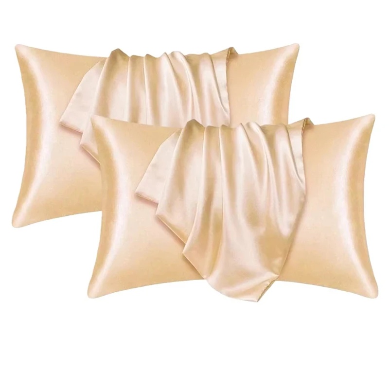 1/2枚入り サテンシルク枕カバー 髪と肌に優しい コーラル - Satin Silk Pillowcase Hair Skin のレビューと価格