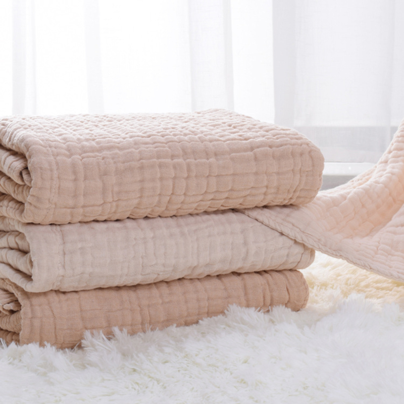 オーガニックコットン毛布新生児ものモスリンおくるみラップ寝具 - Muslin Cotton Bedspread のレビューと価格
