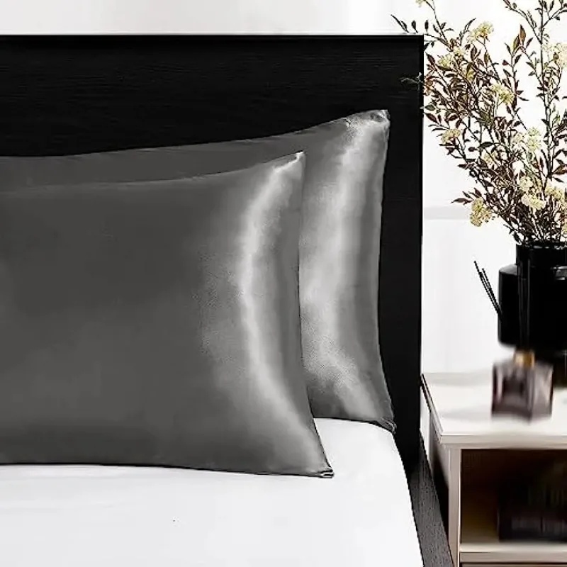 髪と肌のためのサテンシルク枕カバー、コーラル枕カバー標準サイ - Satin Silk Pillowcase Hair Skin のレビューと価格
