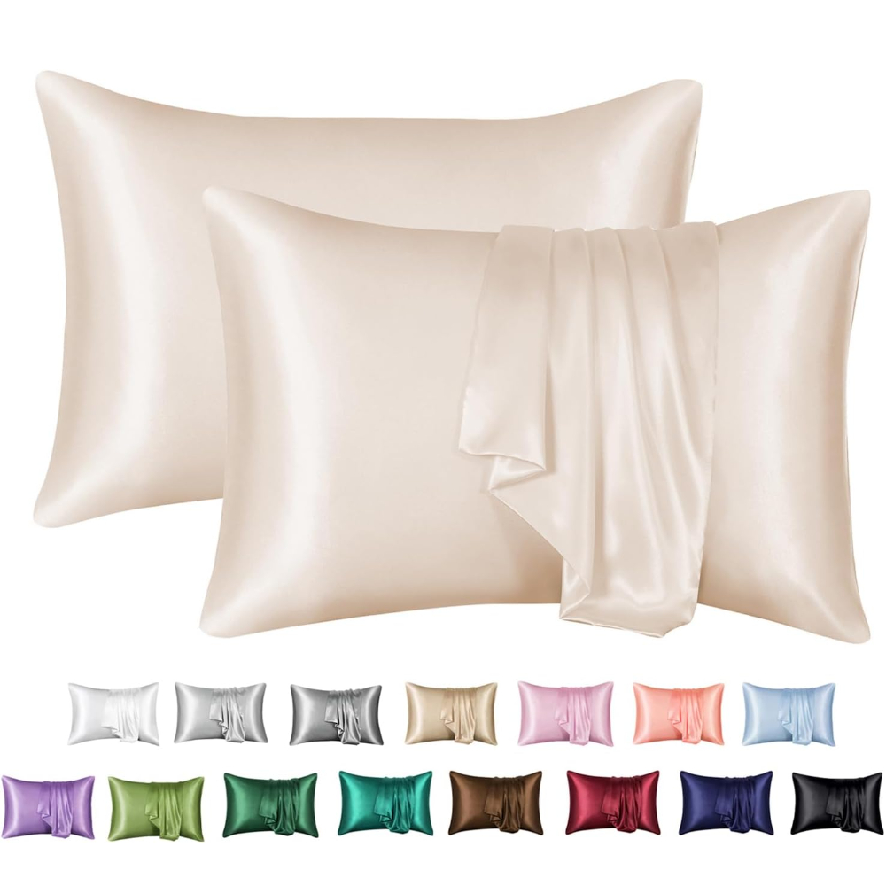 髪と肌用のサテン枕カバー 2 パック シルク枕カバーに似た非 - Satin Silk Pillowcase Hair Skin のレビューと価格