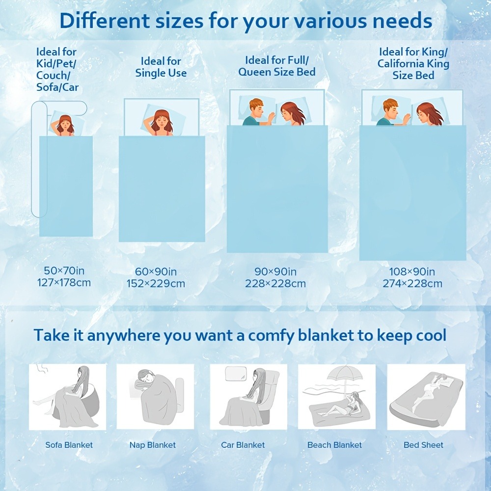 暑がりな方、寝汗に悩む方のための冷却ブランケット、両面冷感ベ - Cooling Blanket Hot Sleepers のレビューと価格