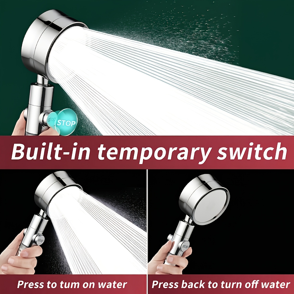 可視フィルター窓付き高圧節水ハンドヘルドシャワー 3モード  - High Pressure Shower Head Handheld のレビューと価格