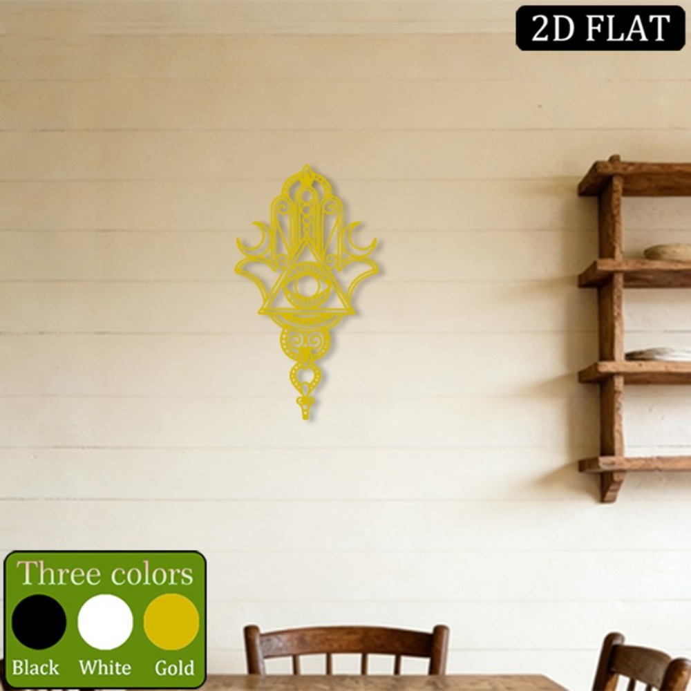 CIFBUY 鉄製ウォールアート ハムサ邪視メタル彫刻 壁掛 - Home Decor のレビューと価格