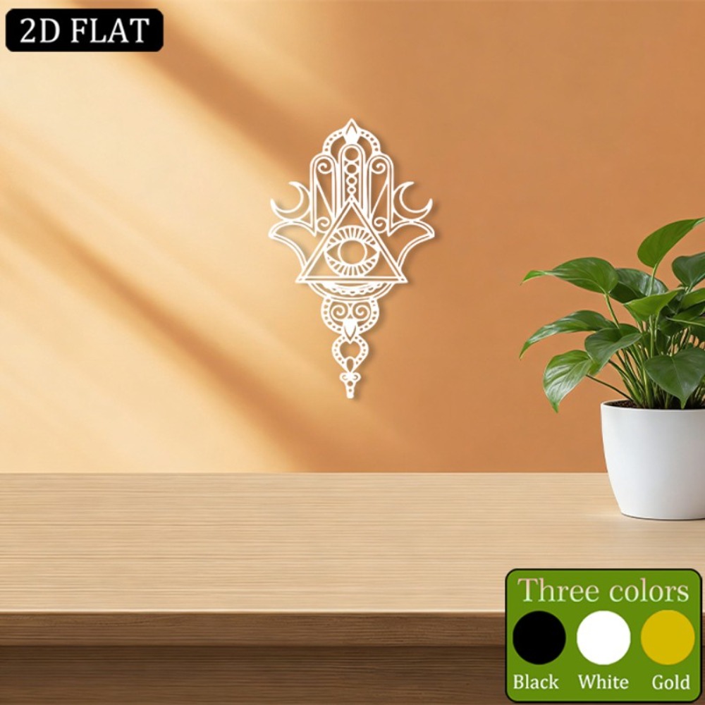 CIFBUY 鉄製ウォールアート ハムサ邪視メタル彫刻 壁掛 - Home Decor のレビューと価格