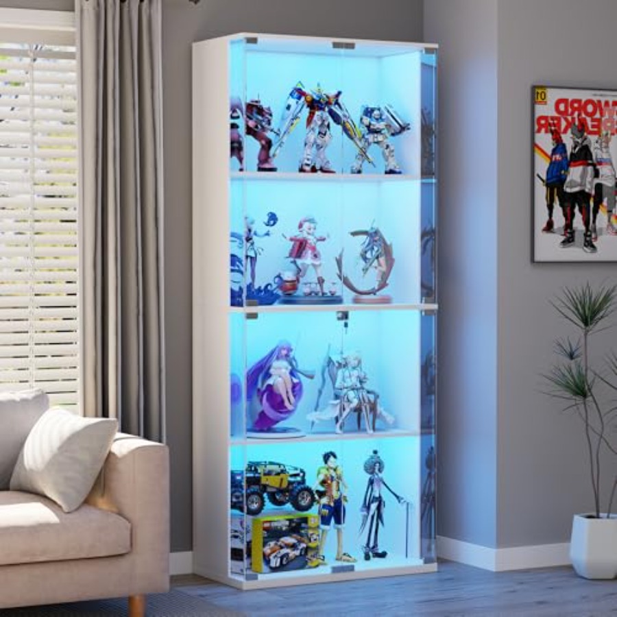 66インチガラスディスプレイキャビネット（コレクション、おも - Storage & Organization のレビューと価格