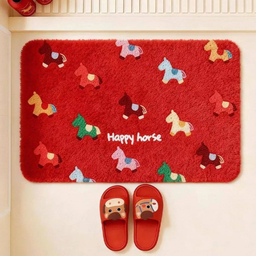 VIKAMA 滑り止め馬干支柄洗えるバスマット吸水速乾浴室入 - Quick Dry Diatomite Bath Mat のレビューと価格