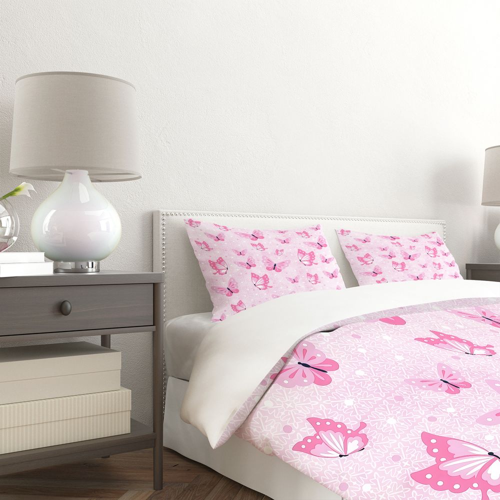 蝶布団カバーセット美的花柄寝具セットデジタルプリントキルトカ - Aesthetic Floral Duvet Cover のレビューと価格