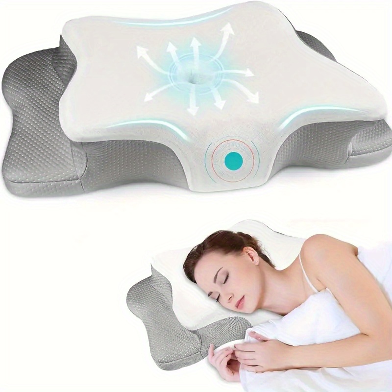 無臭整形外科枕 首と肩の痛み用 メモリーフォームネックピロー - Memory Foam Orthopedic Pillow Neck Pain のレビューと価格