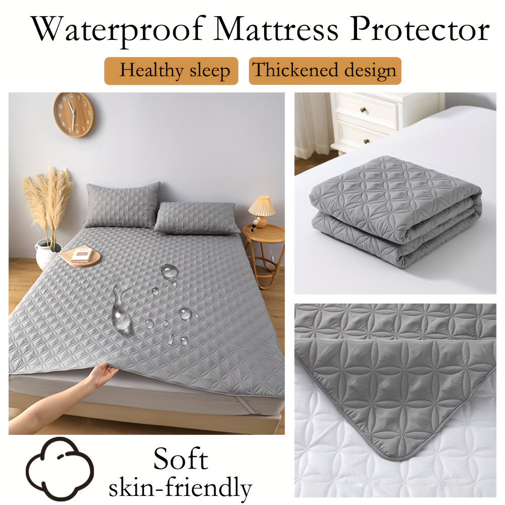 防水マットレスプロテクターカバー ゴムバンド付き ソフト通気 - Waterproof Mattress Protector Breathable のレビューと価格