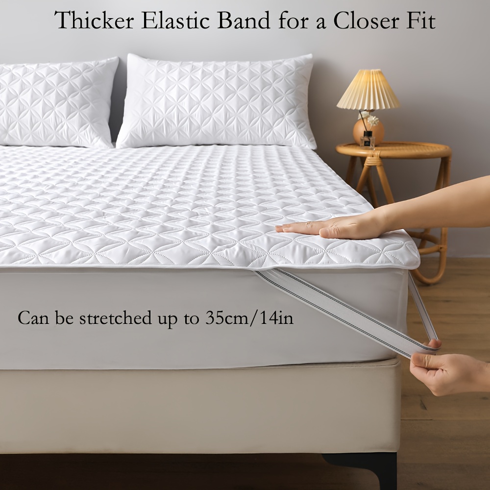 防水マットレスプロテクターカバー ゴムバンド付き ソフト通気 - Waterproof Mattress Protector Breathable のレビューと価格