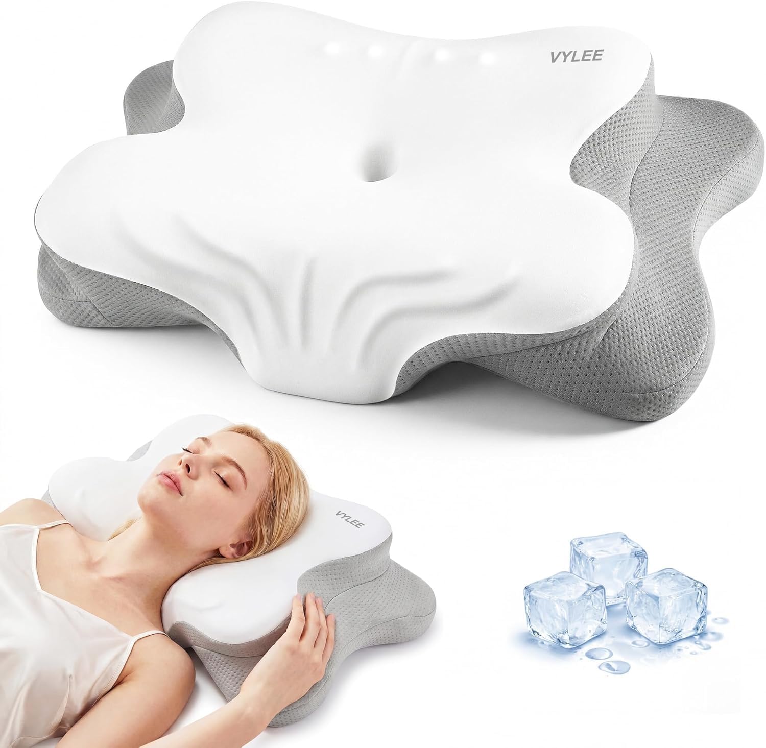 頸椎用ネックピロー（痛み緩和用）、人間工学に基づいたメモリー - Memory Foam Orthopedic Pillow Neck Pain のレビューと価格