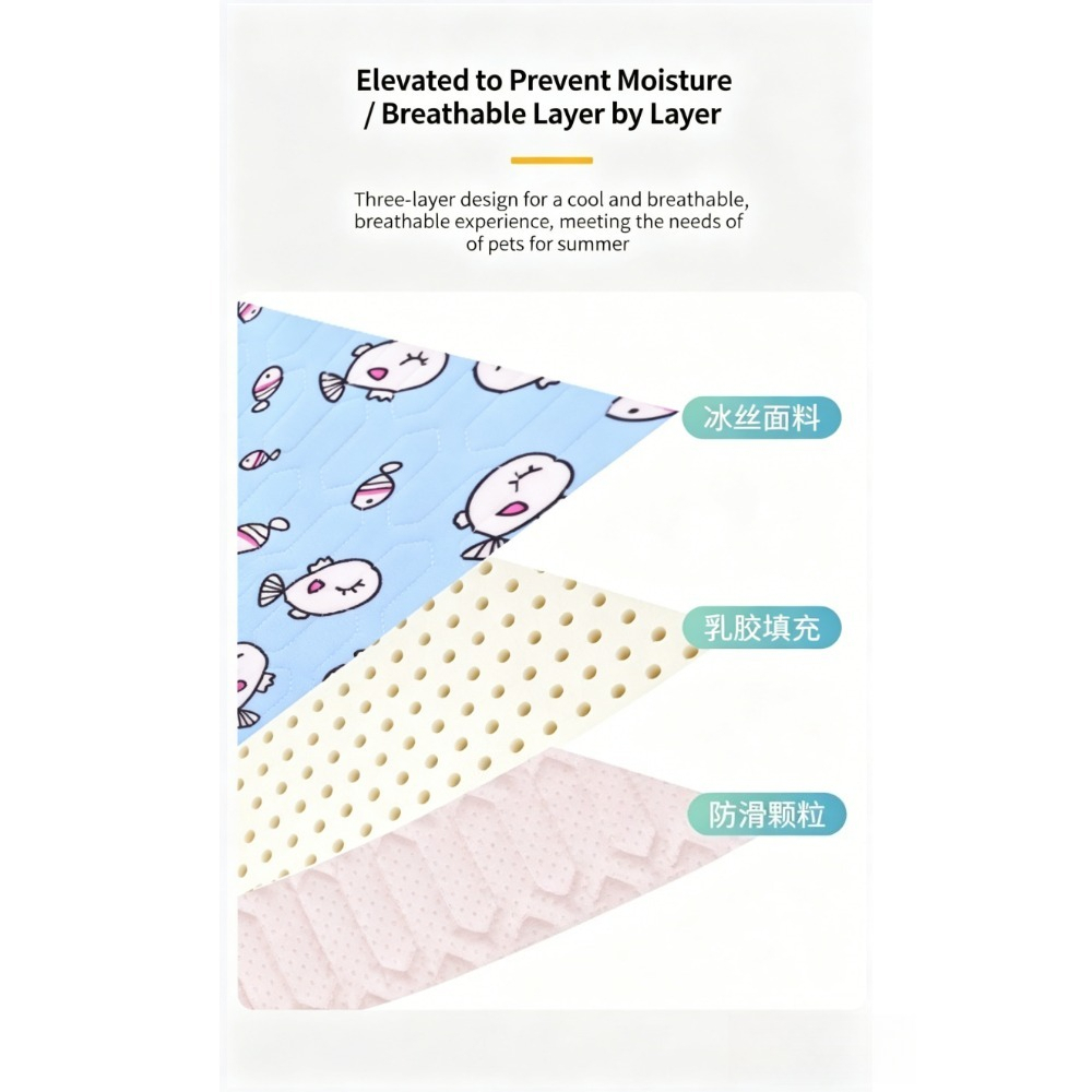ペット夏用冷却ラテックスマット 犬用マット 猫用寝具 犬小屋 - Cooling Blanket Hot Sleepers のレビューと価格