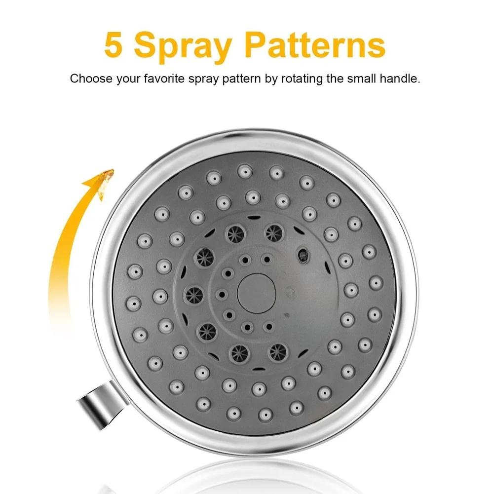 高圧ハンドヘルドシャワーヘッド 5段階調整可能 節水 浴室シ - High Pressure Shower Head Handheld のレビューと価格