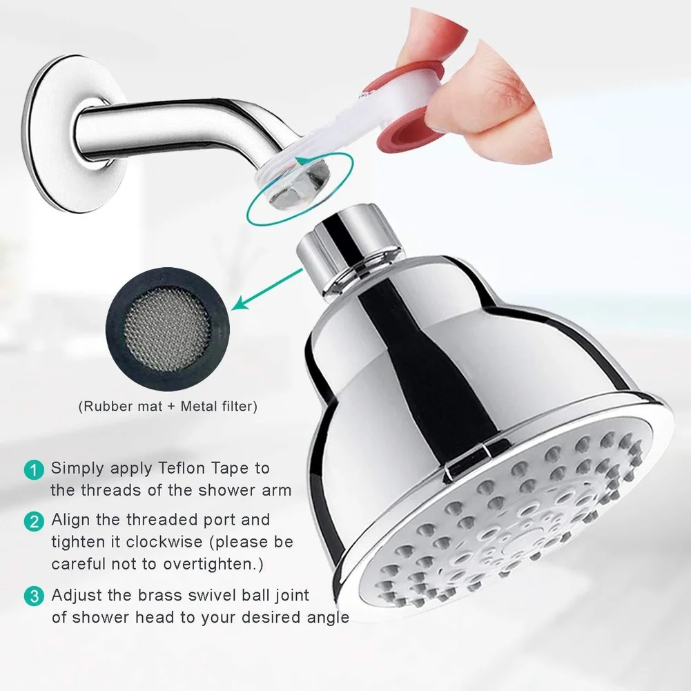 高圧ハンドヘルドシャワーヘッド 5段階調整可能 節水 浴室シ - High Pressure Shower Head Handheld のレビューと価格