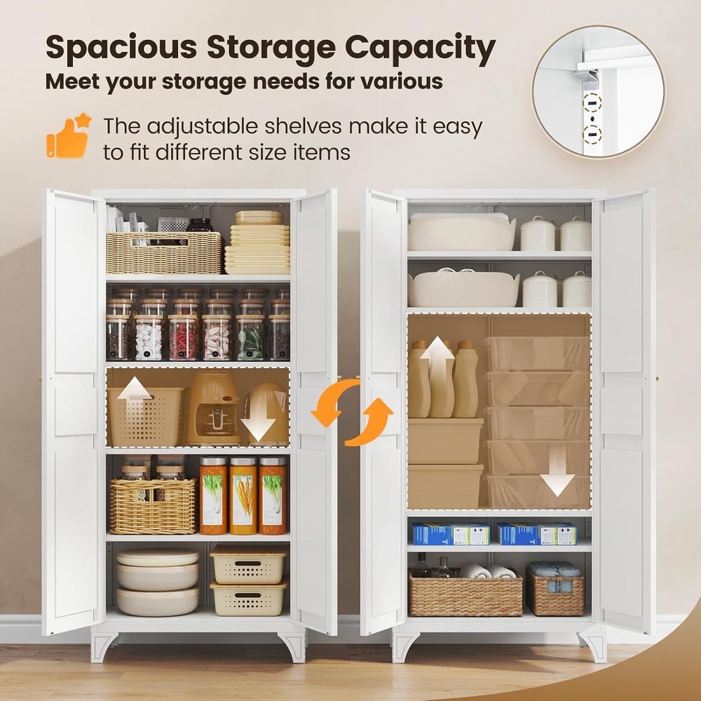 金属製収納キャビネット（2ドア、4段調節可能棚付き）- 61 - Kitchen のレビューと価格