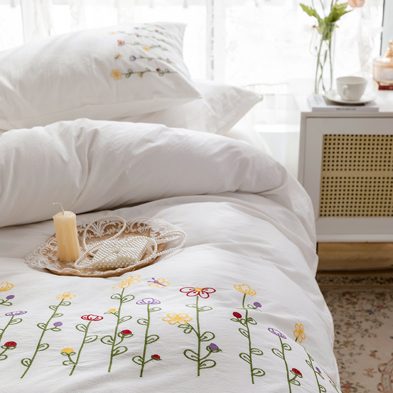 フレッシュフラワープリントの寝具セット,掛け布団カバー1枚, - Aesthetic Floral Duvet Cover のレビューと価格