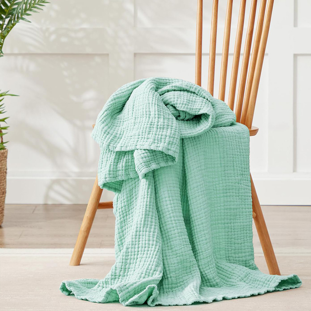 6層コットンモスリンブランケット 軽量コットンスロー 冷感ソ - Muslin Cotton Bedspread のレビューと価格