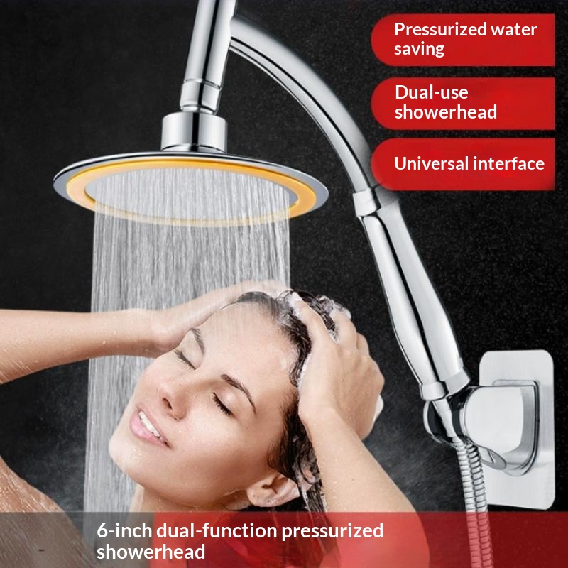 6インチ高圧360度回転大型丸型レインフォールハンドヘルドバ - High Pressure Shower Head Handheld のレビューと価格