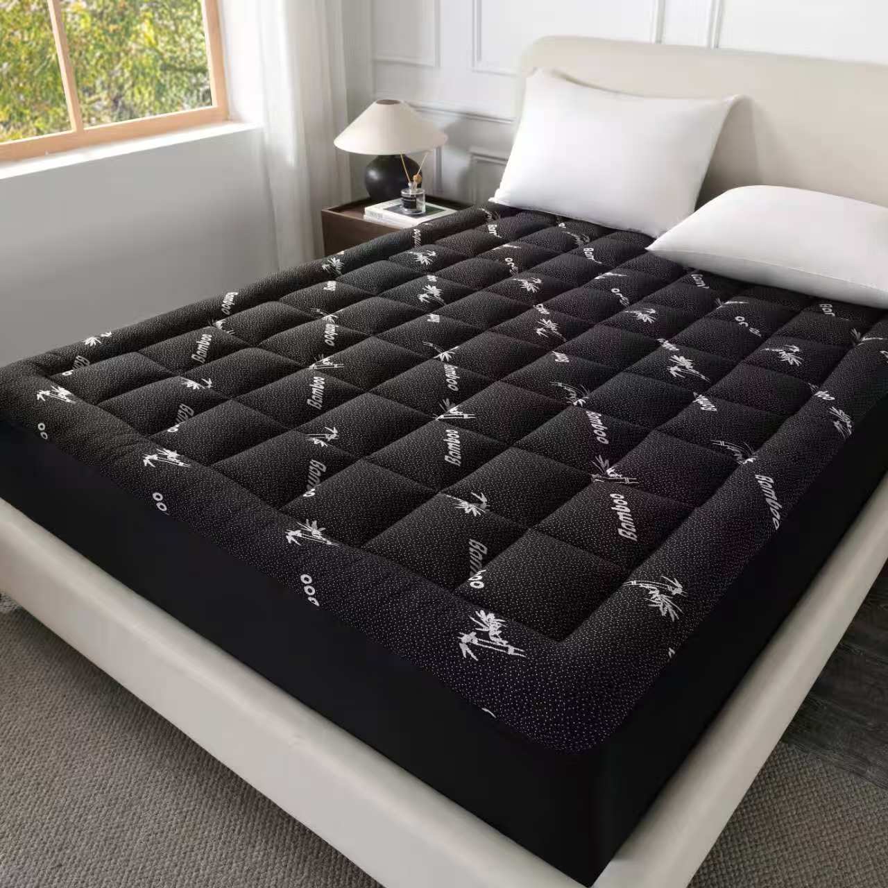 キング、クイーン、キングサイズのベッドシーツ、マットレス表面 - Fitted Bed Sheets Deep Pocket のレビューと価格