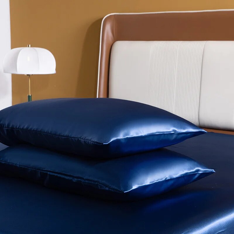 シルクサテンピローケースセット、髪と肌用の枕カバー、封筒クロ - Satin Silk Pillowcase Hair Skin のレビューと価格
