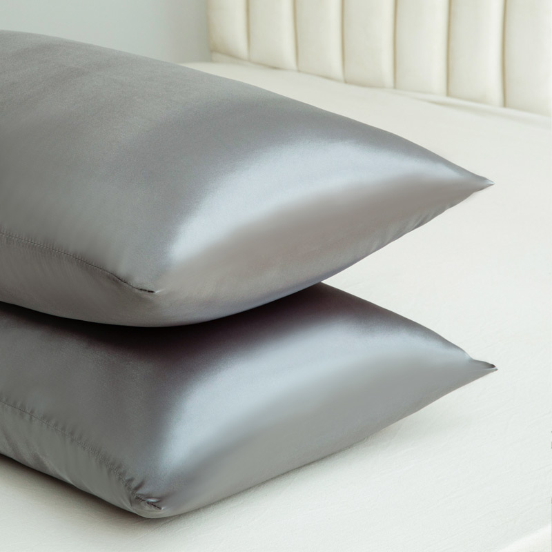 滑らかな色のサテン枕カバー,2つの枕カバーのセット,クイーン - Satin Silk Pillowcase Hair Skin のレビューと価格