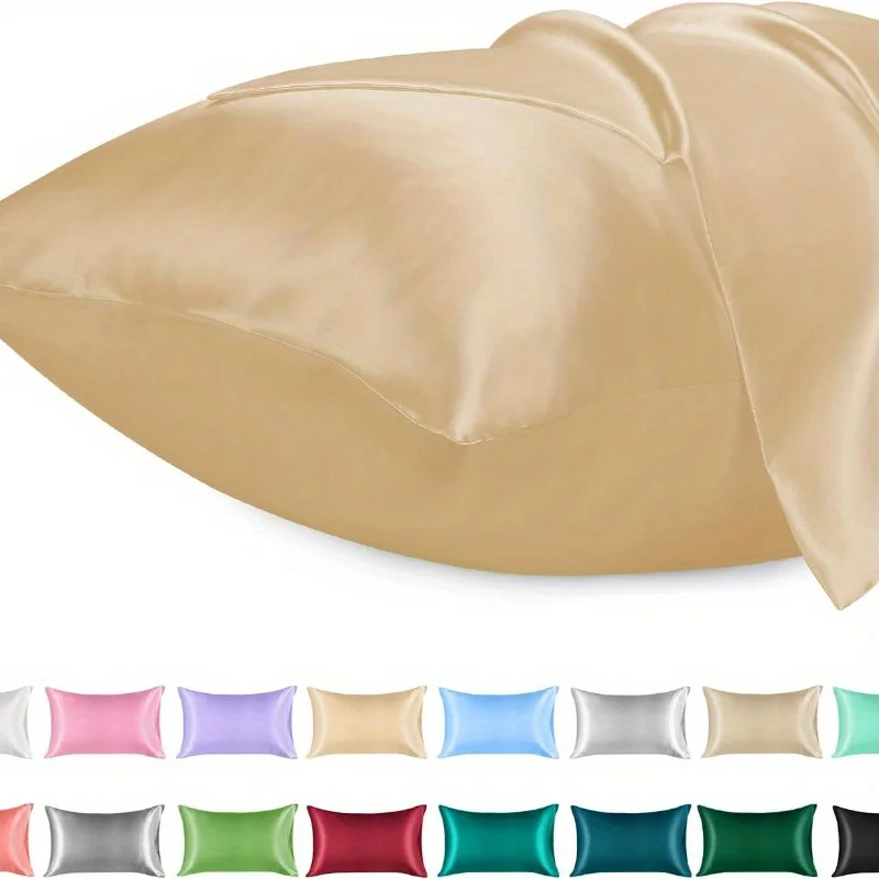 サテンシルク枕カバー,シルキーでソフトな髪用枕カバー,スキン - Satin Silk Pillowcase Hair Skin のレビューと価格