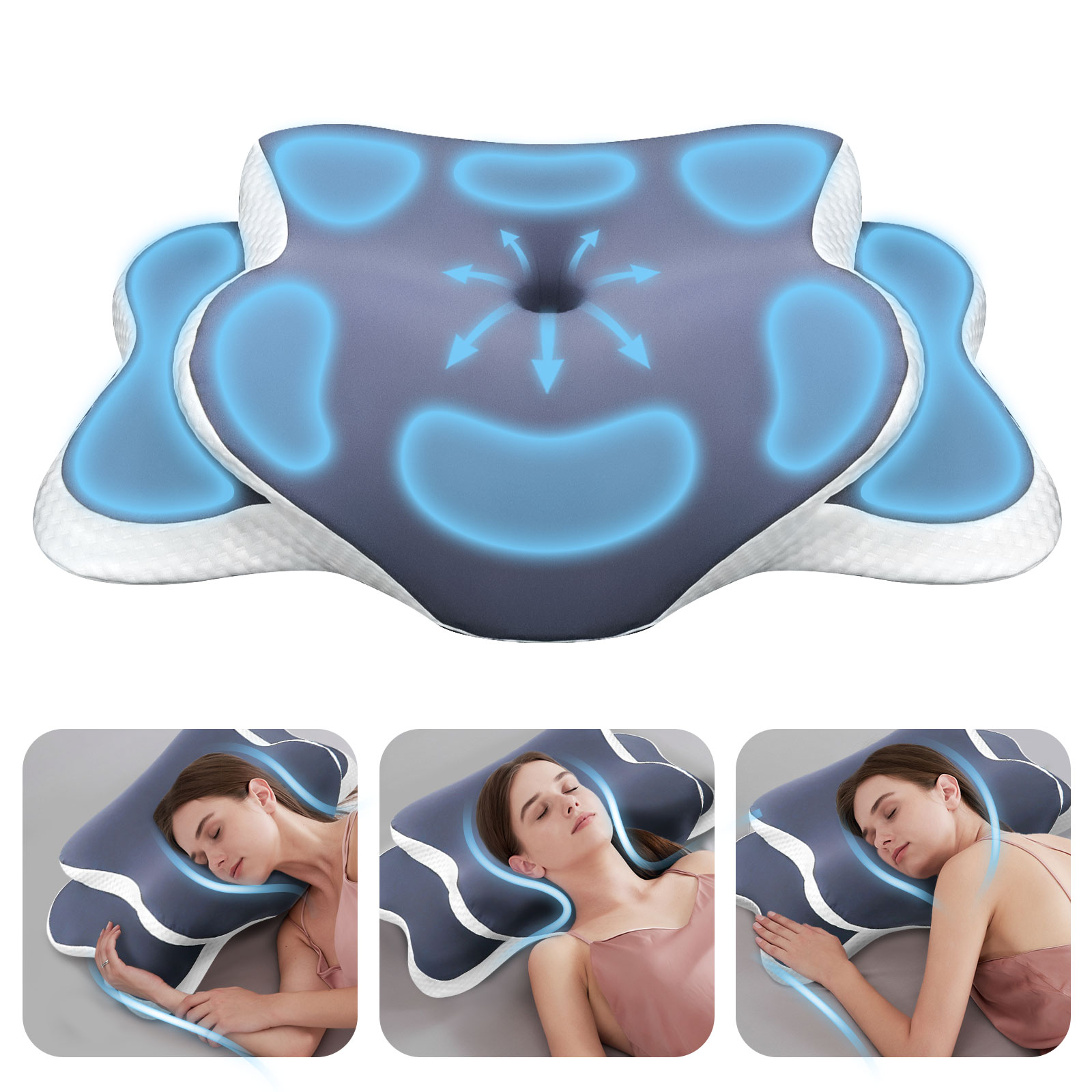 低反発枕 頸椎枕 首の痛み緩和 輪郭形状記憶枕 人間工学に基 - Memory Foam Orthopedic Pillow Neck Pain のレビューと価格