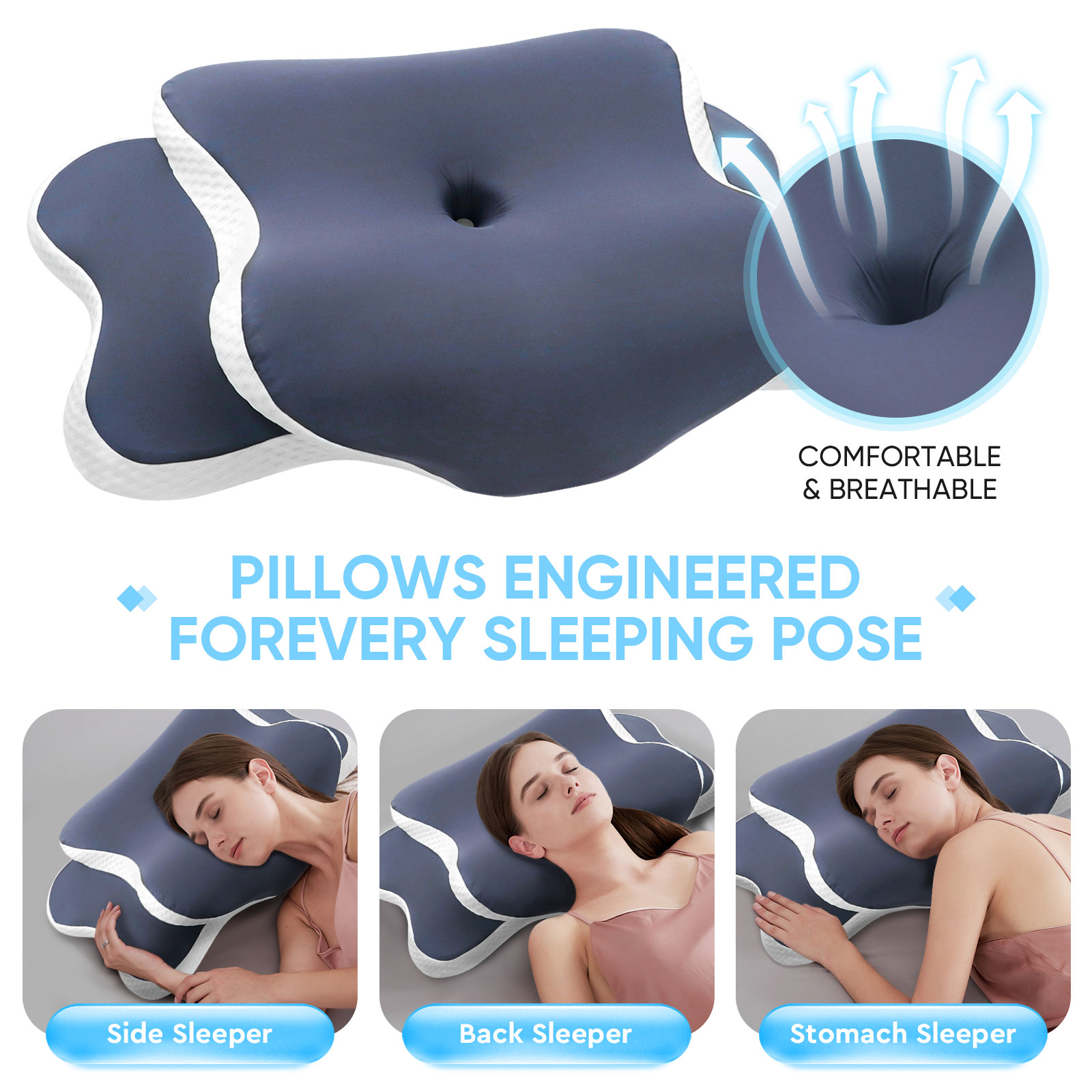 低反発枕 頸椎枕 首の痛み緩和 輪郭形状記憶枕 人間工学に基 - Memory Foam Orthopedic Pillow Neck Pain のレビューと価格