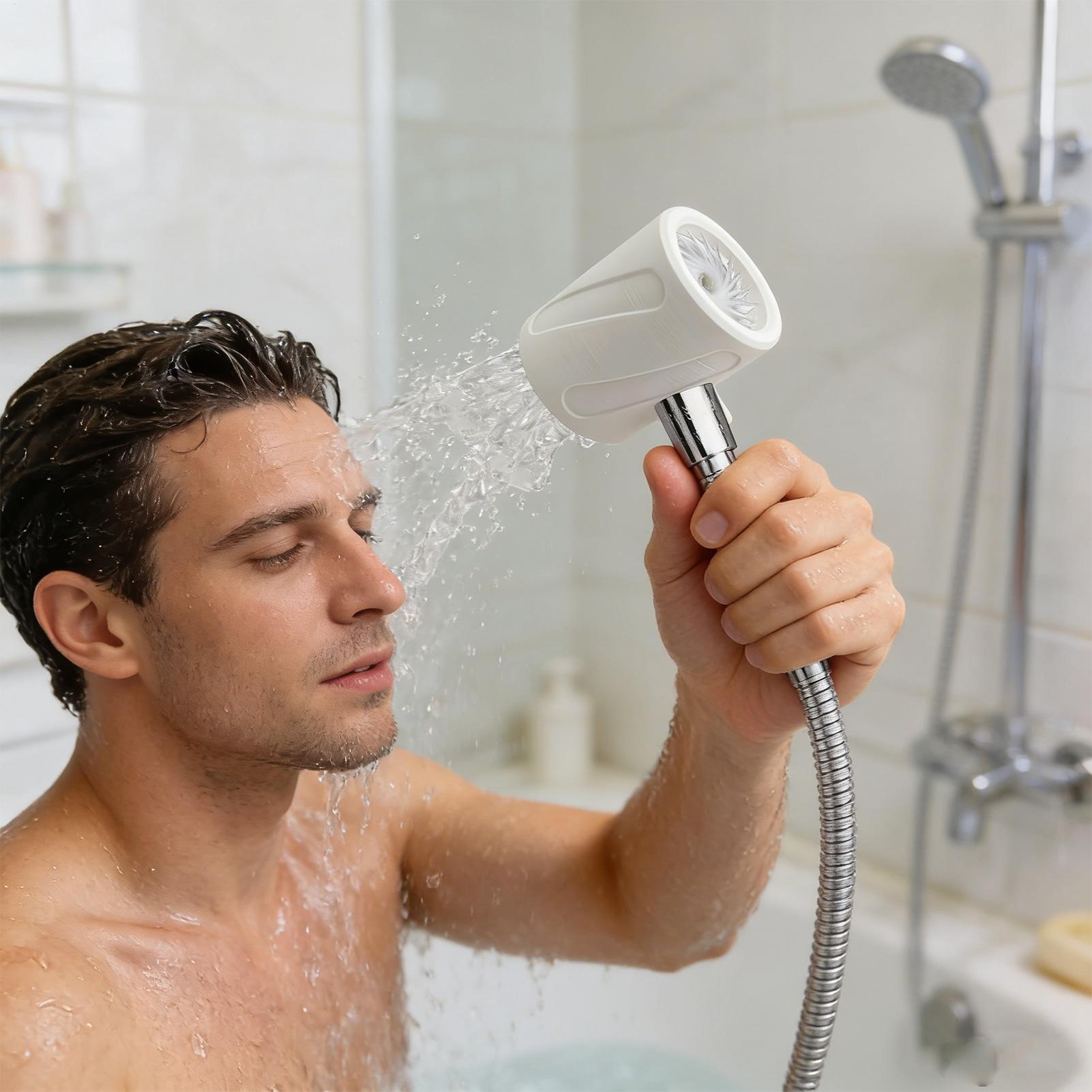 メンズシャワーヘッド高圧粗穴簡単設置ハンドヘルドバスルームシ - High Pressure Shower Head Handheld のレビューと価格