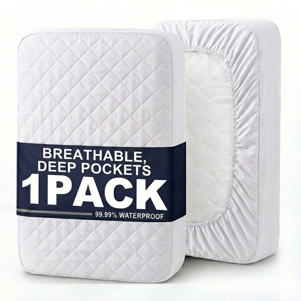 モダンなソフトで通気性のある防水ベッドフィットシーツ1枚 - - Waterproof Mattress Protector Breathable のレビューと価格