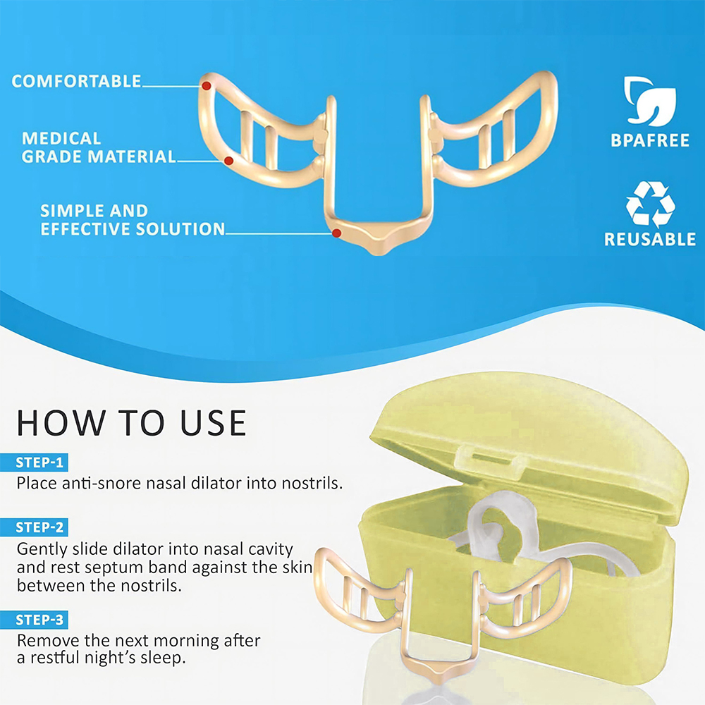 いびき防止鼻拡張器いびきを止めるシリコーンノーズクリップスポ - Anti Snore Contour Pillow のレビューと価格