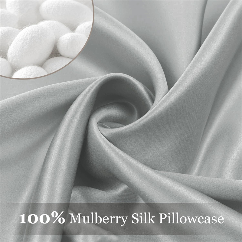 23匁 2枚組 100% マルベリーシルク枕カバー 髪と肌に - Satin Silk Pillowcase Hair Skin のレビューと価格