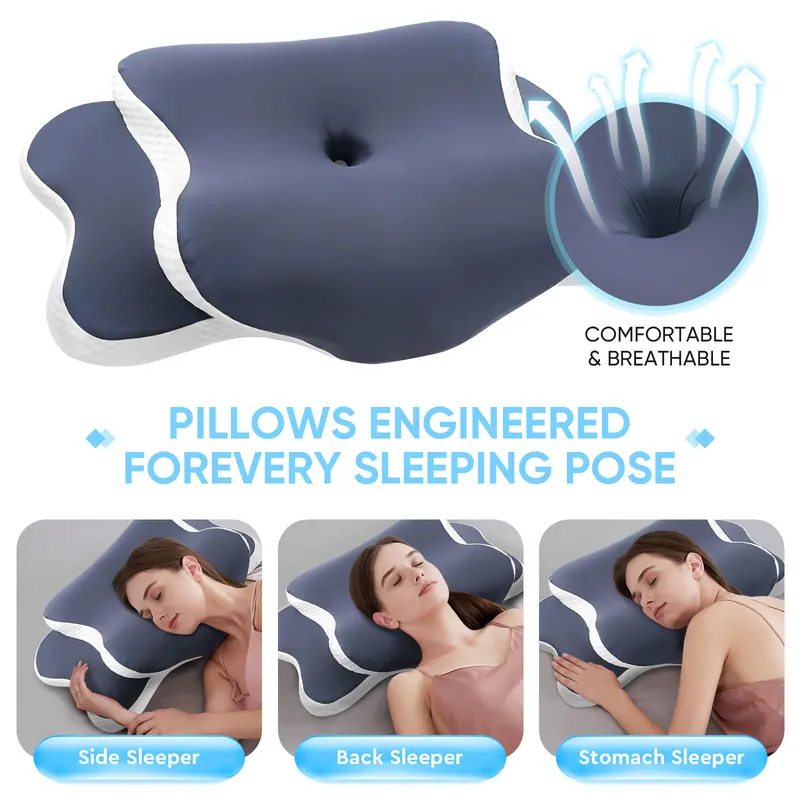 低反発枕 頸椎枕 首の痛み緩和 輪郭形状記憶枕 人間工学に基 - Memory Foam Orthopedic Pillow Neck Pain のレビューと価格