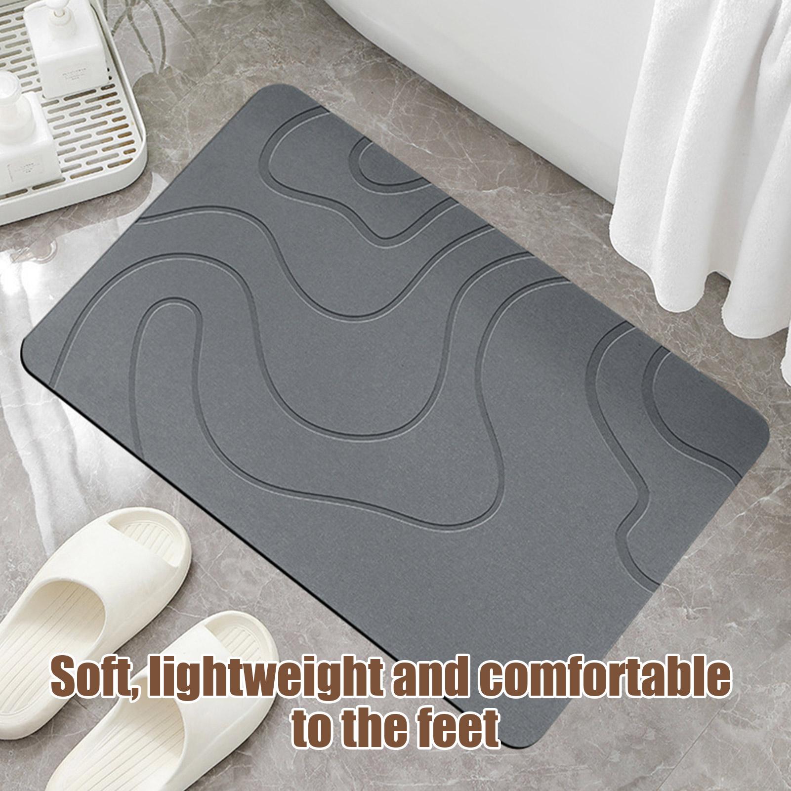 速乾性ストーンバスマット、珪藻土バスマット滑り止めストーン速 - Quick Dry Diatomite Bath Mat のレビューと価格