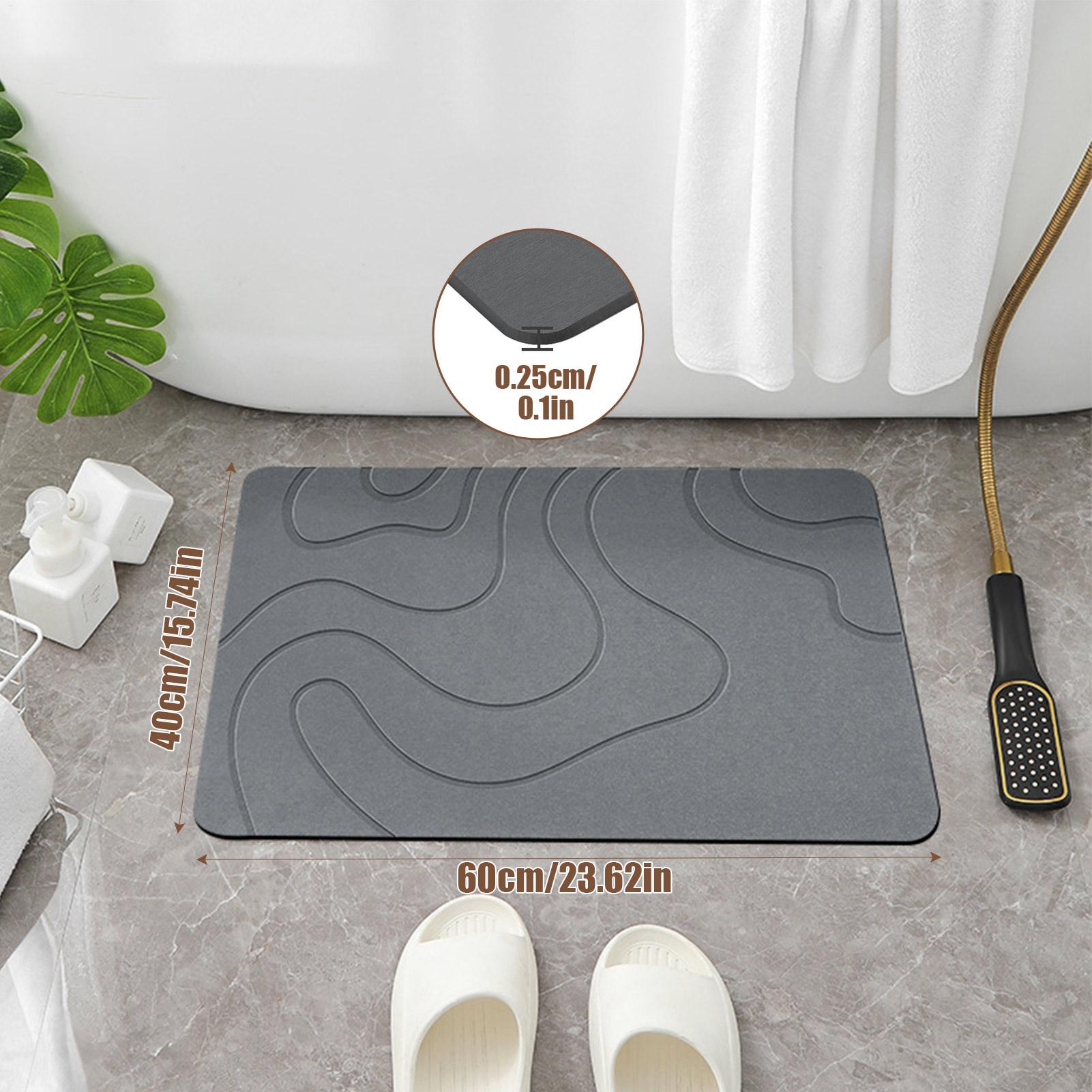 速乾性ストーンバスマット、珪藻土バスマット滑り止めストーン速 - Quick Dry Diatomite Bath Mat のレビューと価格