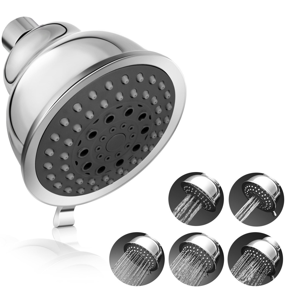 1pc 浴室シャワーヘッド 5 ギア調整可能な高圧節水シャワ - High Pressure Shower Head Handheld のレビューと価格