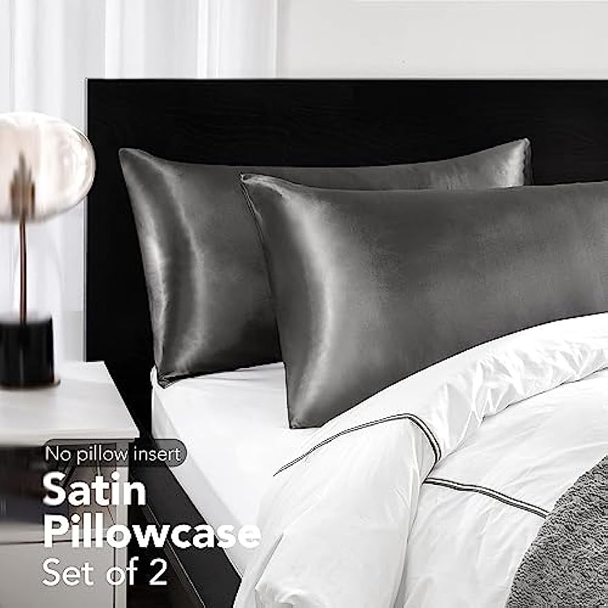 2枚組 サテンシルク枕カバー 髪と肌に良い コーラル枕カバー - Satin Silk Pillowcase Hair Skin のレビューと価格