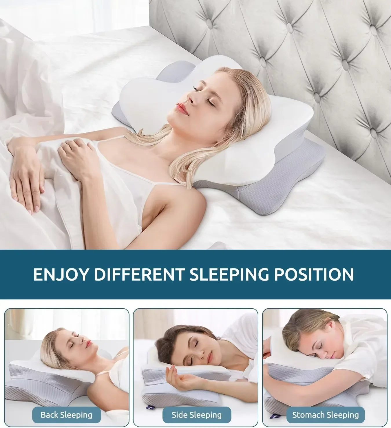 人間工学に基づいた整形外科低反発枕通気性肩の痛みソフト記憶睡 - Memory Foam Orthopedic Pillow Neck Pain のレビューと価格