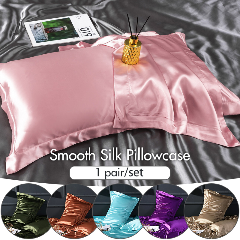 天然サテンピローケース,1ペア,しわ防止,柔らかく,肌にやさ - Satin Silk Pillowcase Hair Skin のレビューと価格